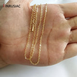 18K Real Plated Chain for Necklace Making, 1.6mm Thickness
