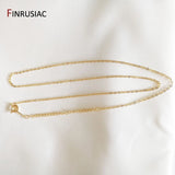 18K Real Plated Chain for Necklace Making, 1.6mm Thickness