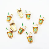 30pcs Small Alloy Juice Cup Charms for DIY Jewelry Making