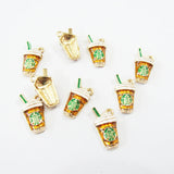 30pcs Small Alloy Juice Cup Charms for DIY Jewelry Making