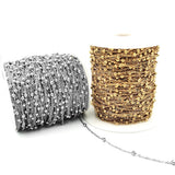 Stainless Steel Beaded Chain Link Ball Chain DIY Jewelry Making Accessories