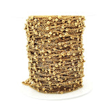 Stainless Steel Beaded Chain Link Ball Chain DIY Jewelry Making Accessories