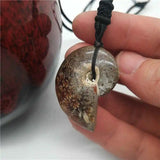 Natural Conch Pendant Snail Leaf Ammonite Hanging Piece Lucky Crystal Stone