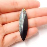 Natural Stone African Turquoise Obsidian Pendant Bead 44x12x4mm