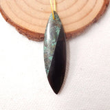 Natural Stone African Turquoise Obsidian Pendant Bead 44x12x4mm