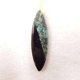 Natural Stone African Turquoise Obsidian Pendant Bead 44x12x4mm