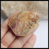 Natural Stone Amazonite Carved Flower Necklace Pendant 47x37x5mm