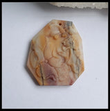 Natural Stone Amazonite Carved Flower Necklace Pendant 47x37x5mm
