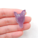 Amethyst Animal Wolf Head Necklace Pendant 30x21x11mm 7g