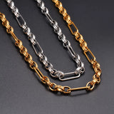 7mm Heavy Link Chain Necklace Stainless Steel Hip Hop Punk Jewelry