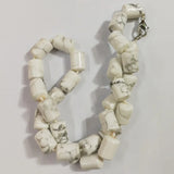 1pc Natural Howlite Cylinder Beads 10mm*14mm