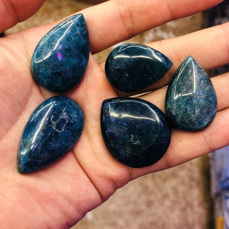 Natural Apatite Drop Bead Pendant Healing Stone 30mm