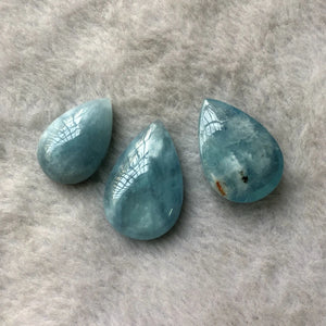 100% Natural Aquamarine Bead Pendant, Healing Gemstone Pendant