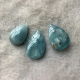 100% Natural Aquamarine Bead Pendant, Healing Gemstone Pendant