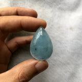 100% Natural Aquamarine Bead Pendant, Healing Gemstone Pendant