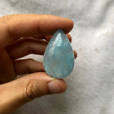 100% Natural Aquamarine Bead Pendant, Healing Gemstone Pendant