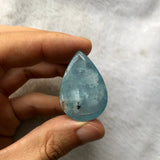 100% Natural Aquamarine Bead Pendant, Healing Gemstone Pendant