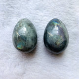 Labradorite Stone Egg Healing Gemstone Women's Exercise 36x50mm