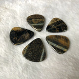 Tiger Eye Stone Guitar Pick, Crystal Bead Fighter Guitar Pick