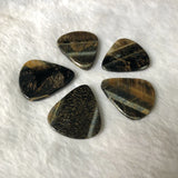 Tiger Eye Stone Guitar Pick, Crystal Bead Fighter Guitar Pick