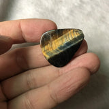 Tiger Eye Stone Guitar Pick, Crystal Bead Fighter Guitar Pick