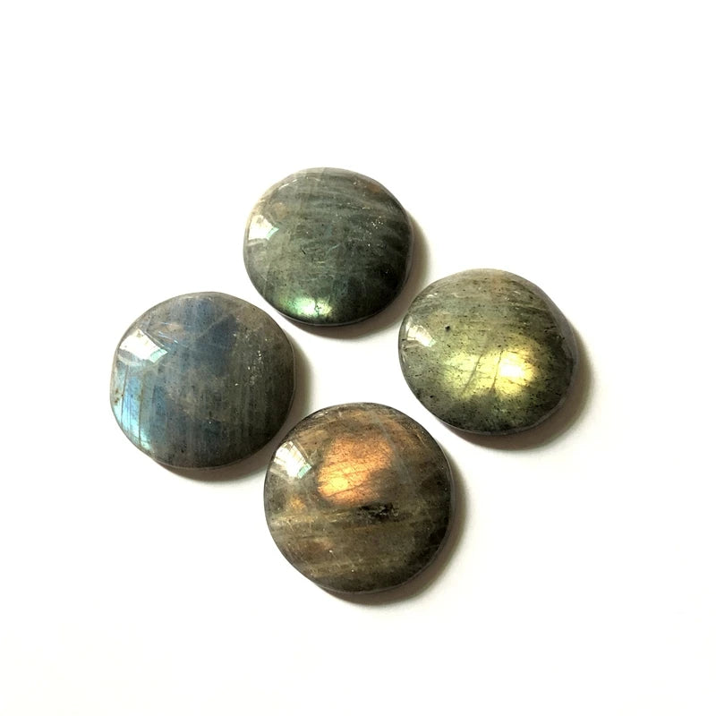 Labradorite Bead Pendant Cabochon Healing Gem Stone 30mm Round CAB