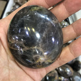 Gray Moonstone Palm Large 50mm Natural Gem Sun Stone Crystal Healing Chakra