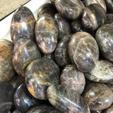 Gray Moonstone Palm Large 50mm Natural Gem Sun Stone Crystal Healing Chakra