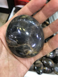 Gray Moonstone Palm Large 50mm Natural Gem Sun Stone Crystal Healing Chakra