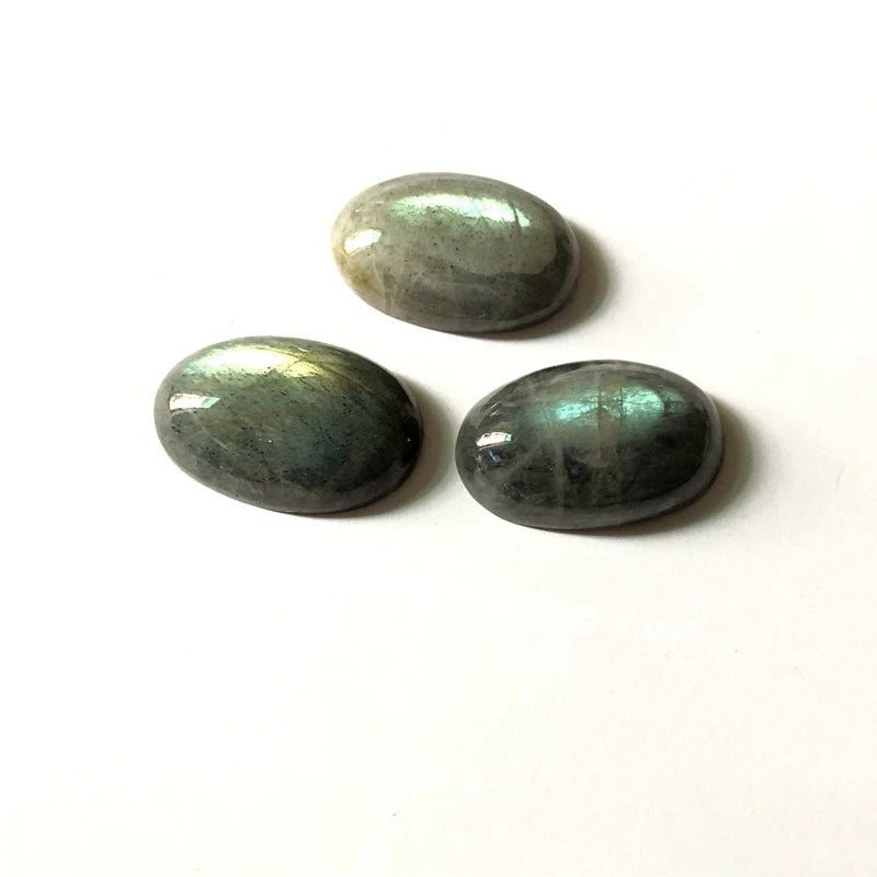 Green Flash Labradorite 20x30mm Oval Bead Pendant Cabochon