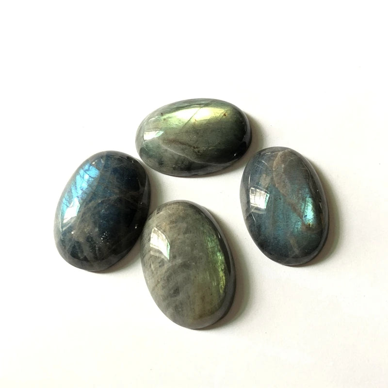 Green Flash Labradorite Bead Pendant Cabochon 22x33mm Oval Cabs