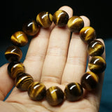 Natural AA Tiger Eye Bracelet 6mm 8mm 10mm 12mm Round Gemstone Beads