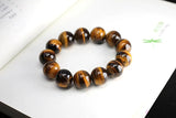 Natural AA Tiger Eye Bracelet 6mm 8mm 10mm 12mm Round Gemstone Beads