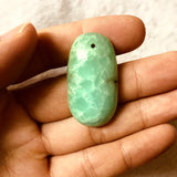 Natural Chrysoprase Bead Pendant, Irregular Gem Stone Pendant, 30mm+
