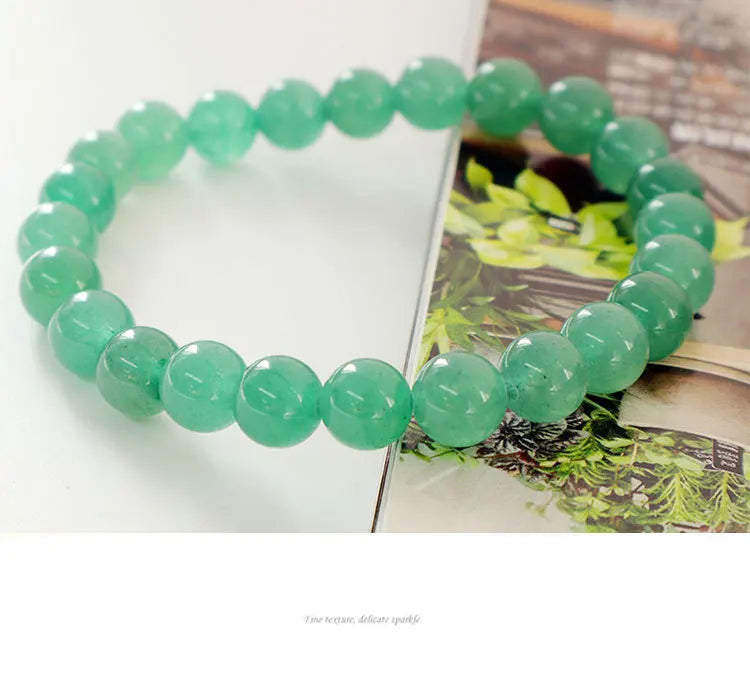 Natural Green Aventurine Bracelet 6mm 8mm 10mm 12mm Round Gemstone Beads