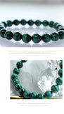 Natural Malachite Stone Bracelet 6mm 8mm 10mm 12mm Round Gemstone Beads
