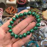Natural Malachite Stone Bracelet 6mm 8mm 10mm 12mm Round Gemstone Beads