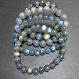 Natural Rainbow Labradorite Bracelet 6mm 8mm 10mm Round Gemstone Jewelry