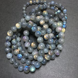 Natural Rainbow Labradorite Bracelet 6mm 8mm 10mm Round Gemstone Jewelry