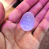 Natural Selenite Palm Cat Eye Stone Healing Chakra Mineral Rock Reiki 30-40mm