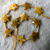 25mm Natural Yellow Cracked Agate Stars Gemstone Bead for Jewelry DIY