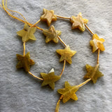 25mm Natural Yellow Cracked Agate Stars Gemstone Bead for Jewelry DIY