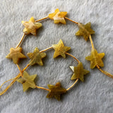 25mm Natural Yellow Cracked Agate Stars Gemstone Bead for Jewelry DIY