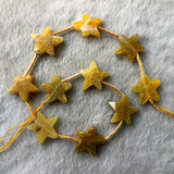 25mm Natural Yellow Cracked Agate Stars Gemstone Bead for Jewelry DIY