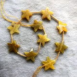 25mm Natural Yellow Cracked Agate Stars Gemstone Bead for Jewelry DIY