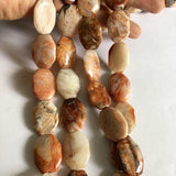 Natural Red Bamboo Leaf Agates Stone Beads 18x25mm