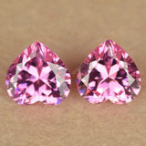 2*2~15*15mm Pink CZ Heart Brilliant Cut AAAAA Lab Grown Gems