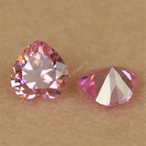 2*2~15*15mm Pink CZ Heart Brilliant Cut AAAAA Lab Grown Gems