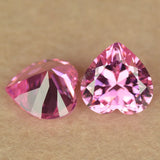 2*2~15*15mm Pink CZ Heart Brilliant Cut AAAAA Lab Grown Gems