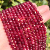 Tiny Red Ruby Stone Beads for Jewelry Making